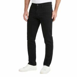 NEW Kenneth Cole Men's 32x34 Black Straight Fit Stretch Denim Jeans Cotton Blend